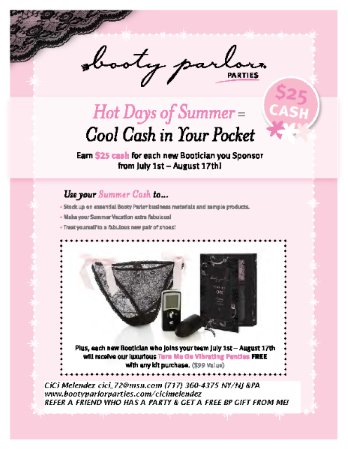 Contact me Today to learn more about Booty Parlor!